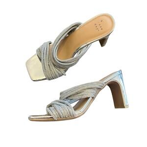 A NEW DAY Tammy Rhinestone Heels Silver 7